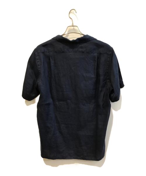 POLO RALPH LAUREN（ポロ・ラルフローレン）POLO RALPH LAUREN (ポロ・ラルフローレン) リネンオープンカラーシャツ ネイビー サイズ:Ｌの古着・服飾アイテム