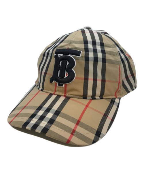 BURBERRY LONDON（バーバリーロンドン）BURBERRY LONDON (バーバリーロンドン) TBロゴパッチ ノヴァチェックキャップ ベージュの古着・服飾アイテム