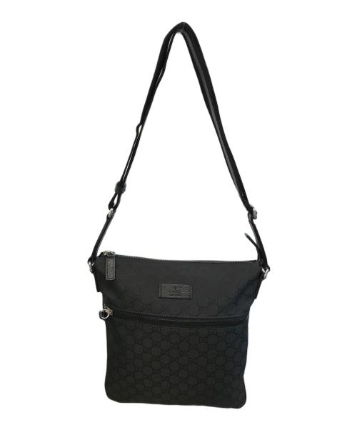 GUCCI（グッチ）GUCCI (グッチ) ナイロンショルダーバッグ ブラックの古着・服飾アイテム