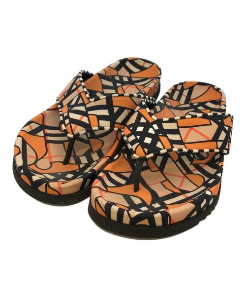 BURBERRY（バーバリー）BURBERRY (バーバリー) Monogram Print Sandal 8056657 ベージュ サイズ:40の古着・服飾アイテム