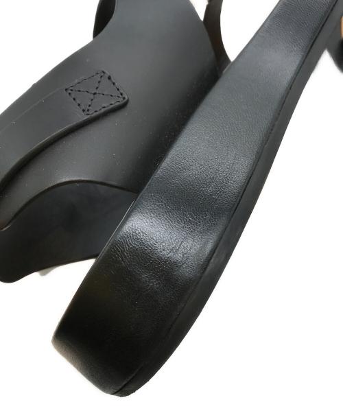 BURBERRY（バーバリー）BURBERRY (バーバリー) ロゴレザーサンダル ブラック サイズ:38の古着・服飾アイテム