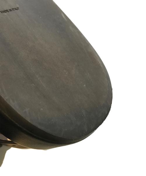 BURBERRY（バーバリー）BURBERRY (バーバリー) ロゴレザーサンダル ブラック サイズ:38の古着・服飾アイテム