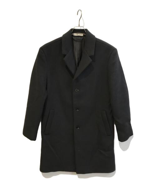 Calvin Klein（カルバンクライン）Calvin Klein (カルバンクライン) ウールブレンドオーバーコート　4LD900G ブラック サイズ:Sの古着・服飾アイテム