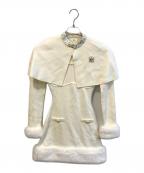 darichダーリッチ）の古着「ビジューケープニットミニワンピース」｜アイボリー