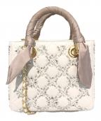 RANDAランダ）の古着「ビジューキルティングバッグ」｜ベージュ