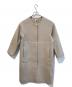 MUSE（ミューズ）の古着「ダブルクロス ノーカラーコート」｜ベージュ