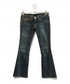 TRUE RELIGIONトゥルー レリジョン）の古着「フレアデニムパンツ」｜インディゴ