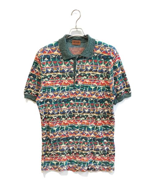 missoni（ミッソーニ）MISSONI (ミッソーニ) ニットポロシャツ グリーン サイズ:52の古着・服飾アイテム
