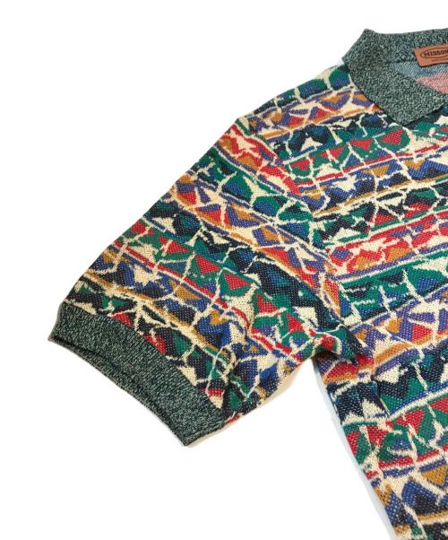 missoni（ミッソーニ）MISSONI (ミッソーニ) ニットポロシャツ グリーン サイズ:52の古着・服飾アイテム