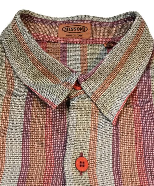 missoni（ミッソーニ）MISSONI (ミッソーニ) 半袖シャツ レッド サイズ:52の古着・服飾アイテム
