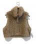 vivapresto（ビバプレスト）の古着「フェイクファーベスト」｜ベージュ
