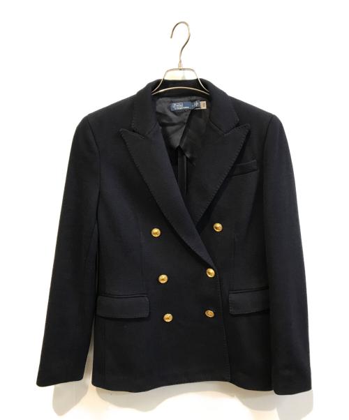 POLO RALPH LAUREN（ポロ・ラルフローレン）POLO RALPH LAUREN (ポロ・ラルフローレン) ストレッチテーラードジャケット ネイビー サイズ:6の古着・服飾アイテム
