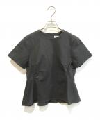 THIRD MAGAZINEサードマガジン）の古着「半袖ブラウス」｜ブラック