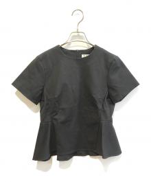 THIRD MAGAZINE（サードマガジン）の古着「半袖ブラウス」｜ブラック