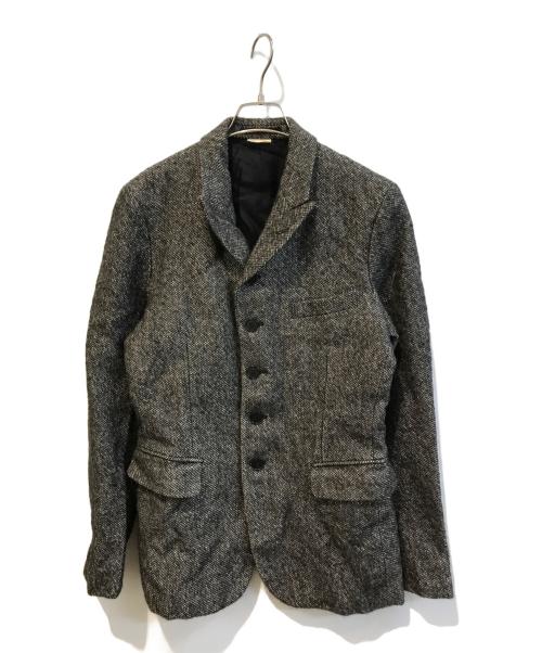 COMME des GARCONS HOMME PLUS（コムデギャルソンオムプリュス）COMME des GARCONS HOMME PLUS (コムデギャルソンオムプリュス) リネンウールテーラードジャケット　PJ-J059 グレー サイズ:Sの古着・服飾アイテム