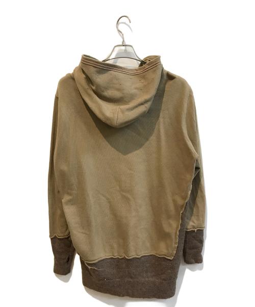 UNDERCOVERISM（アンダーカバーイズム）UNDERCOVERISM (アンダーカバーイズム) 異素材ドッキングパーカー B269-CS9 ベージュ サイズ:Mの古着・服飾アイテム