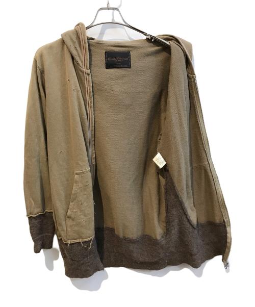 UNDERCOVERISM（アンダーカバーイズム）UNDERCOVERISM (アンダーカバーイズム) 異素材ドッキングパーカー B269-CS9 ベージュ サイズ:Mの古着・服飾アイテム