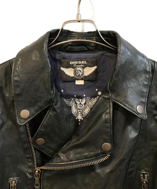 DIESEL（ディーゼル）DIESEL (ディーゼル) レザージャケット ブラック サイズ:Mの古着・服飾アイテム