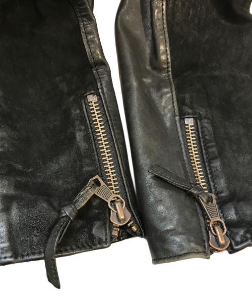 DIESEL（ディーゼル）DIESEL (ディーゼル) レザージャケット ブラック サイズ:Mの古着・服飾アイテム