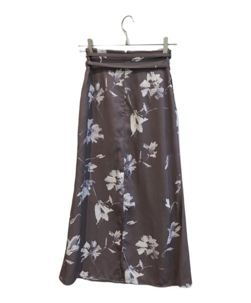 Snidel（スナイデル）Snidel (スナイデル) ダブルベルトプリントスカート　SWFS251204 パープルの古着・服飾アイテム