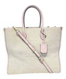 MICHAEL KORS（マイケル・コース）の古着「キャンバストートバッグ　35S2G7ZT3C」｜ベージュ×ピンク