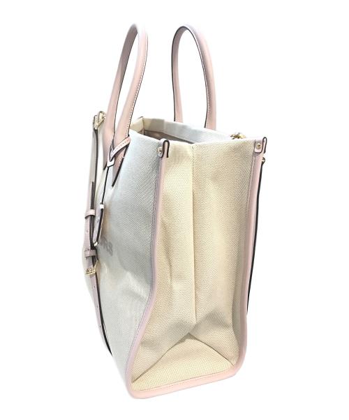 MICHAEL KORS（マイケル・コース）MICHAEL KORS (マイケル・コース) キャンバストートバッグ　35S2G7ZT3C ベージュ×ピンクの古着・服飾アイテム