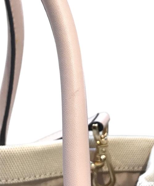 MICHAEL KORS（マイケル・コース）MICHAEL KORS (マイケル・コース) キャンバストートバッグ　35S2G7ZT3C ベージュ×ピンクの古着・服飾アイテム