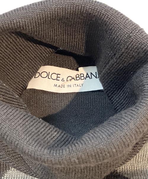 DOLCE & GABBANA（ドルチェ＆ガッバーナ）DOLCE & GABBANA (ドルチェ＆ガッバーナ) アーガイルニット グレー サイズ:46の古着・服飾アイテム