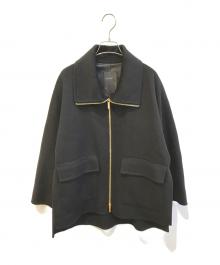 Noble（ノーブル）の古着「キャレメルミックスリバージップコート　	24020240505040」｜ブラック