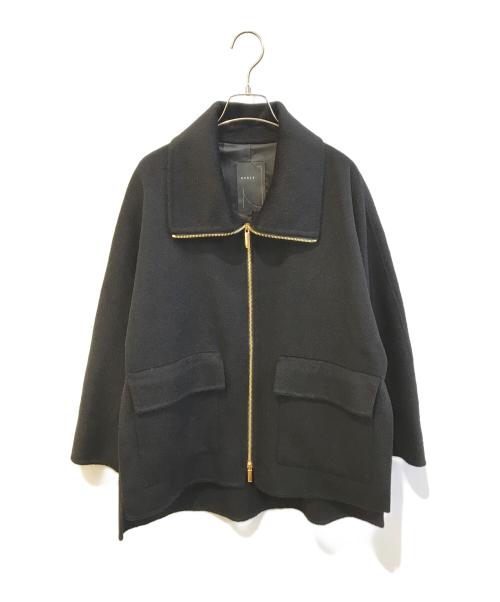 Noble（ノーブル）Noble (ノーブル) キャレメルミックスリバージップコート　	24020240505040 ブラック サイズ:Sの古着・服飾アイテム