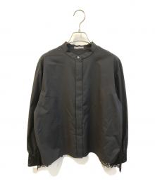 theory luxe（セオリーリュクス）の古着「バックレースシャツ 03-4108270」｜ブラック