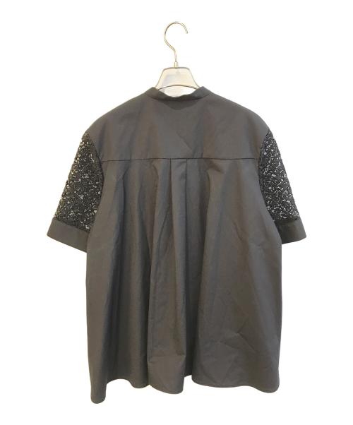 theory luxe（セオリーリュクス）theory luxe (セオリーリュクス) レース切替シャツ　03-4208228 ブラック サイズ:Mの古着・服飾アイテム