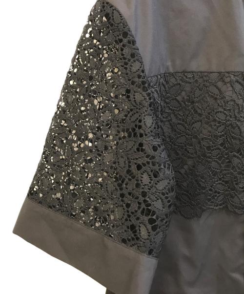 theory luxe（セオリーリュクス）theory luxe (セオリーリュクス) レース切替シャツ　03-4208228 ブラック サイズ:Mの古着・服飾アイテム