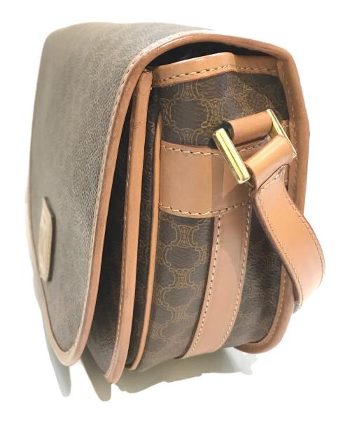 CELINE（セリーヌ）CELINE (セリーヌ) マカダム柄トリオンフショルダーバッグ ブラウンの古着・服飾アイテム