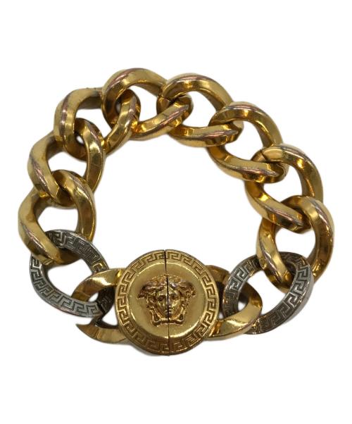 VERSACE（ヴェルサーチェ）VERSACE (ヴェルサーチェ) メデューサチェーンブレスレット DG08452 ゴールドの古着・服飾アイテム