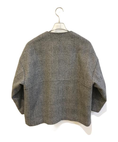 JOURNAL STANDARD（ジャーナルスタンダード）JOURNAL STANDARD (ジャーナルスタンダード) スーパー140ビーバーノーカラーショートコート　23020400909230 グレー サイズ:Sの古着・服飾アイテム
