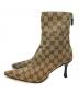 GUCCI (グッチ) GGキャンバスヒールブーツ 117028 ベージュ サイズ:23.5：15000円
