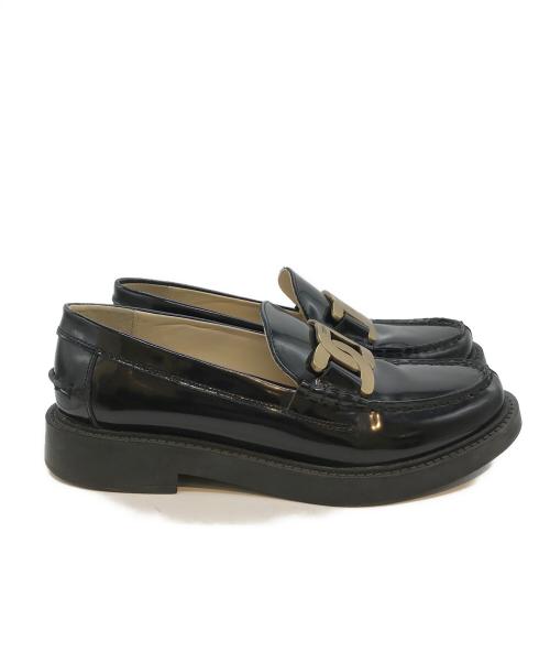 TOD'S（トッズ）TOD'S (トッズ) ケイト レザー ローファー ブラック サイズ:36の古着・服飾アイテム