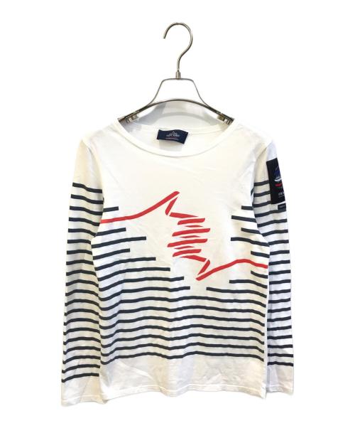 SAINT JAMES（セントジェームス）SAINT JAMES (セントジェームス) 大阪万博限定バスクシャツ ホワイト サイズ:ＸＳの古着・服飾アイテム