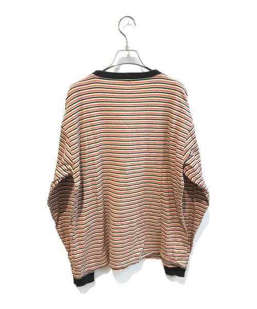 6(ROKU) BEAUTY&YOUTH（ロク ビューティーアンドユース）6(ROKU) BEAUTY&YOUTH (ロク ビューティーアンドユース) COTTON BORDER LONG SLEEVE T-SHIRT 8612-299-0293 ベージュ サイズ:Freeの古着・服飾アイテム