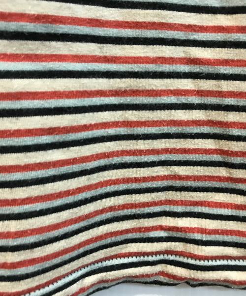 6(ROKU) BEAUTY&YOUTH（ロク ビューティーアンドユース）6(ROKU) BEAUTY&YOUTH (ロク ビューティーアンドユース) COTTON BORDER LONG SLEEVE T-SHIRT 8612-299-0293 ベージュ サイズ:Freeの古着・服飾アイテム