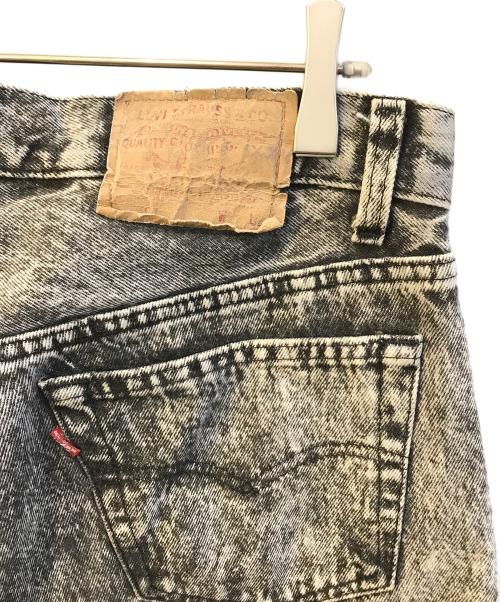 LEVI'S（リーバイス）LEVI'S (リーバイス) ケミカルウォッシュデニムパンツ ブラック サイズ: 91cm (W36)の古着・服飾アイテム