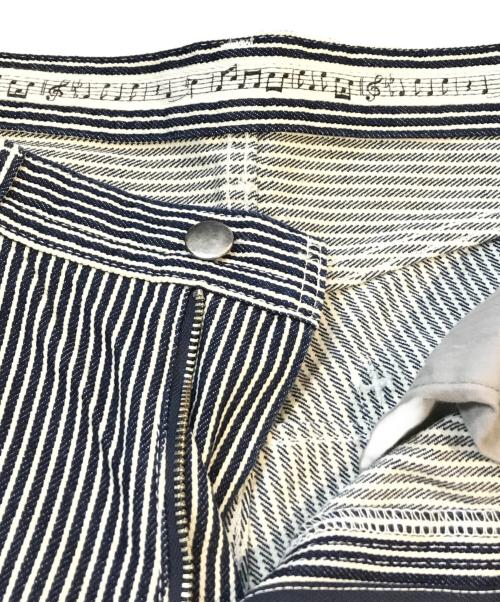 NUMBER (N)INE（ナンバーナイン）NUMBER (N)INE (ナンバーナイン) ヒッコリーパンツ ネイビー サイズ:2×30の古着・服飾アイテム