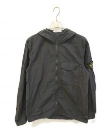 STONE ISLAND（ストーンアイランド）の古着「ガーメントダイナイロンジップフーディ　761512402」｜ブラック