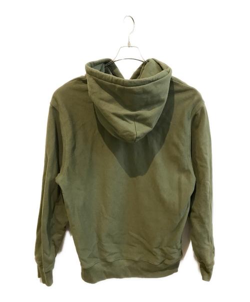 stussy（ステューシー）stussy (ステューシー) ワンポイント刺繍パーカー グリーン サイズ:Lの古着・服飾アイテム