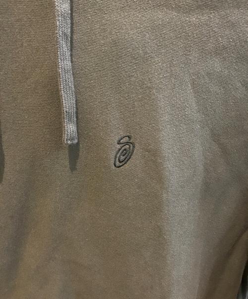 stussy（ステューシー）stussy (ステューシー) ワンポイント刺繍パーカー グリーン サイズ:Lの古着・服飾アイテム