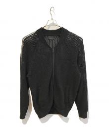 DANKE SCHON（ダンケ シェーン）の古着「MESHKNIT TRACK JACKET　25S-KNL013-DS」｜ブラック