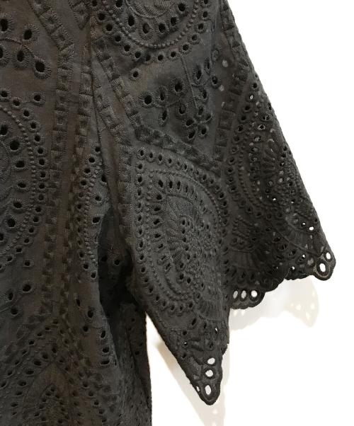 Dw2R（ディ・ダヴル・トゥアール）Dw2R (ディ・ダヴル・トゥアール) レーシーソリッド ブラウス　15147419 ブラック サイズ:Ｍの古着・服飾アイテム