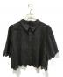 Dw2R（ディ・ダヴル・トゥアール）の古着「レーシーソリッド ブラウス　15147419」｜ブラック