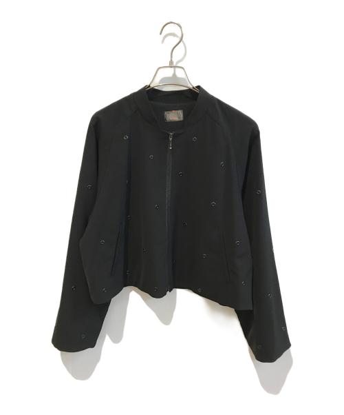 TRUNK HIROKO KOSHINO（トランク ヒロコ コシノ）TRUNK HIROKO KOSHINO (トランク ヒロコ コシノ) ショートブルゾン　RSJFS-56400 ブラック サイズ:38の古着・服飾アイテム